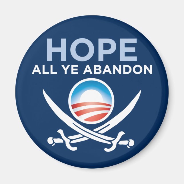 Imã Botão Obama-Hope-All-Ye-Abandon (Frente)
