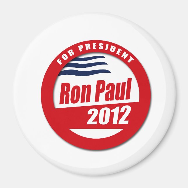 Imã Botão Ron Paul 2012 (Frente)