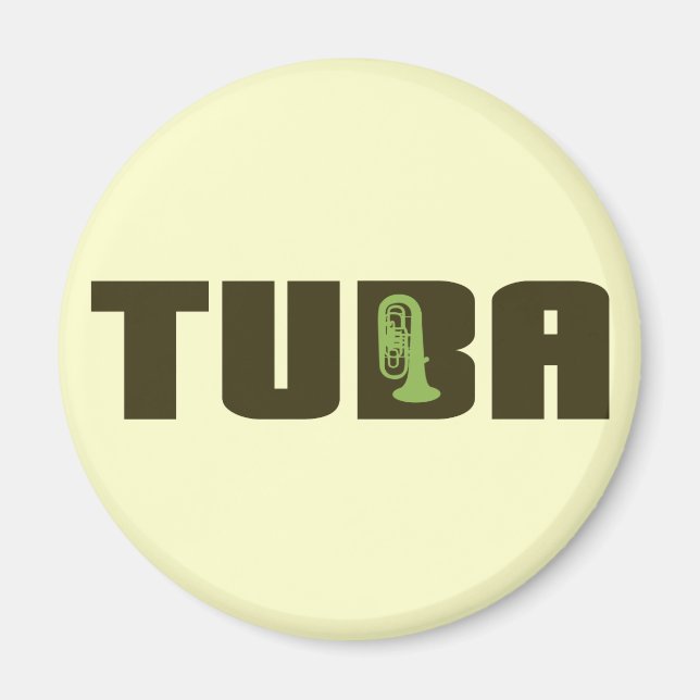 Imã Botão Tuba Verde (Frente)