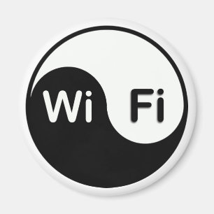 Imã Botão Yin Yang wi-fi do ímã