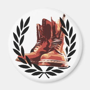 Imã botas das peles