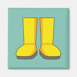Imã Botas de Borracha Amarela para Chuva