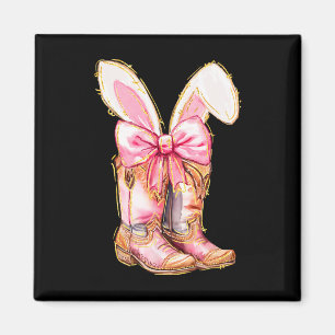 Imã Botas de Cowboy Coelho da Páscoa Howdy Coquette