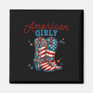 Imã Botas de Cowboy Coquete Americana Feminina 4 de Ju