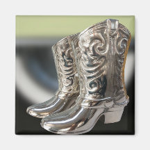 Botas de cowboy prateadas