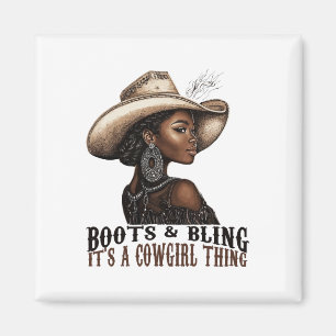 Imã Botas e Brilho É Coisa de Cowgirl Western Country