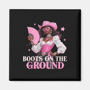 Imã Botas No Chão De Cancer De Mama Rosa-Rosa