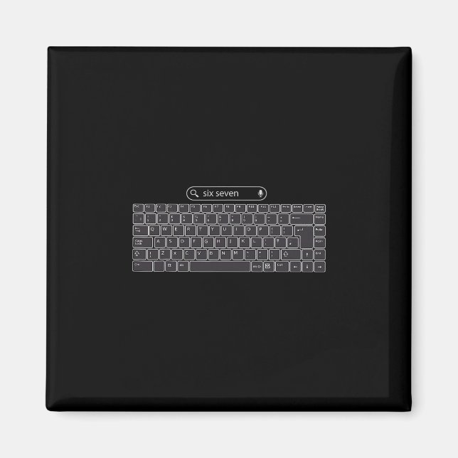 Imã Botões de Teclado de Meme Engraçado 67 (Frente)