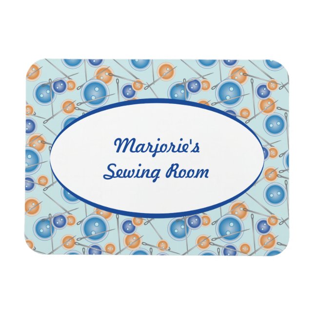 Ímã Botões e Agulhas de costura (Horizontal)