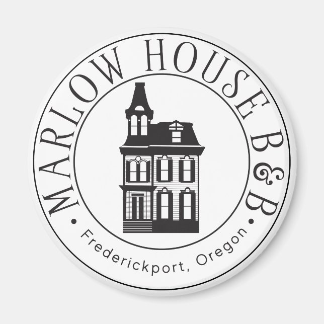 Imã Botões e ímãs da Marlow House B & B (Frente)