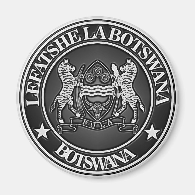 Imã Botsuana Round Emblem (Frente)