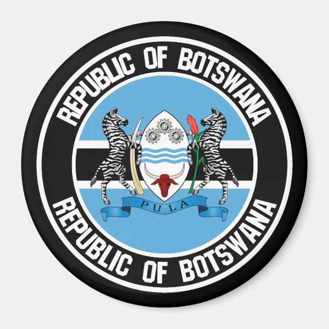Imã Botsuana Round Emblem (Frente)