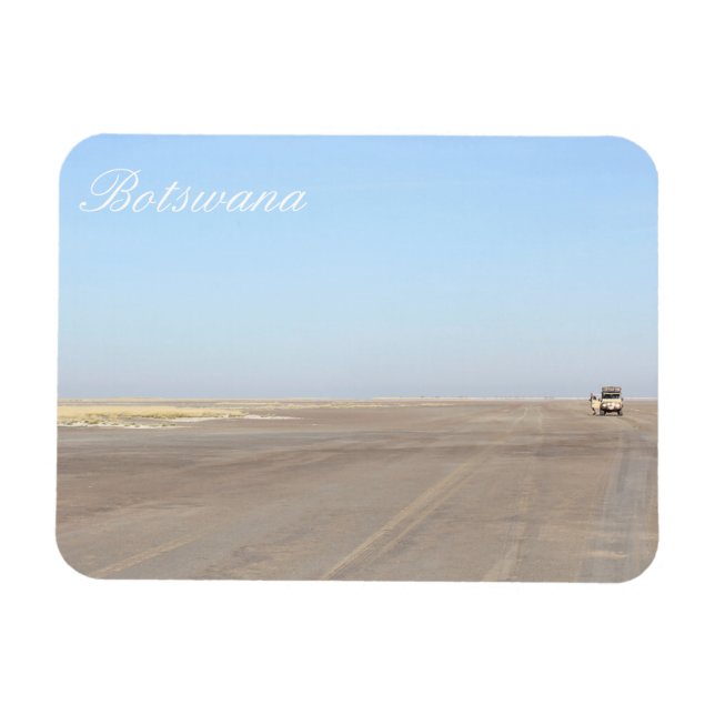 Ímã Botswana Paisagem Salt Pans Savannah (Horizontal)