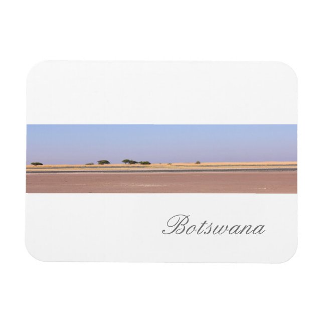 Ímã Botswana Paisagem Salt Pans Savannah (Horizontal)