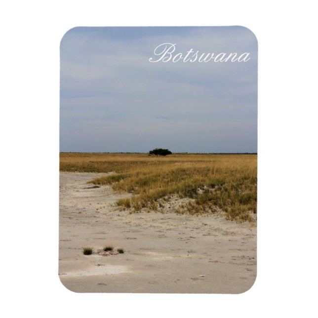 Ímã Botswana Paisagem Salt Pans Savannah (Vertical)