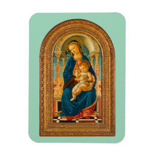 Ímã Botticelli (1445-1510) Madonna & Criança Enthroned