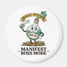 Imã Botto Manifest Modo Chefe Cartoon Retro dos Anos 1
