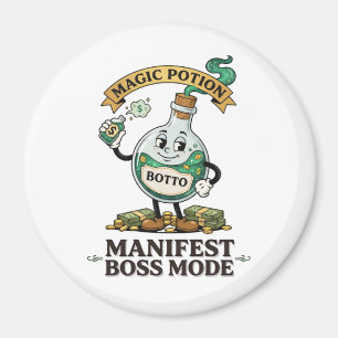 Imã Botto Manifest Modo Chefe Cartoon Retro dos Anos 1