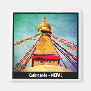 Imã Boudhanath Stupa, Olhos Buda, Catmandu, Nepal