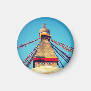 Imã Boudhanath Stupa, Olhos Buda, Himalaias, Nepal