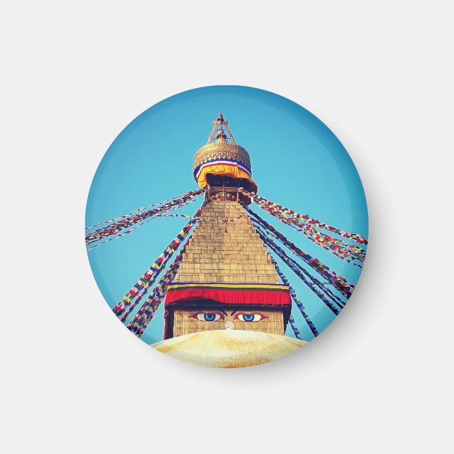 Imã Boudhanath Stupa, Olhos Buda, Himalaias, Nepal (Frente)