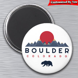 Imã Boulder, Colorado Vintage - Souvenirs de montanha