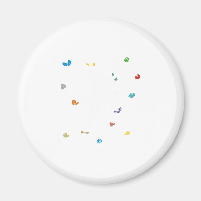 Imã Bouldering Wall Climber Gift Idea (Frente)