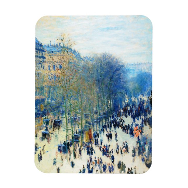 Ímã Boulevard des Capucines Claude Monet belas artes (Vertical)
