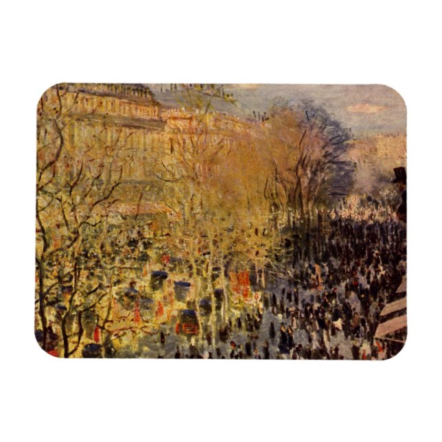 Ímã Boulevard des Capucines de Claude Monet, Arte Fino (Horizontal)