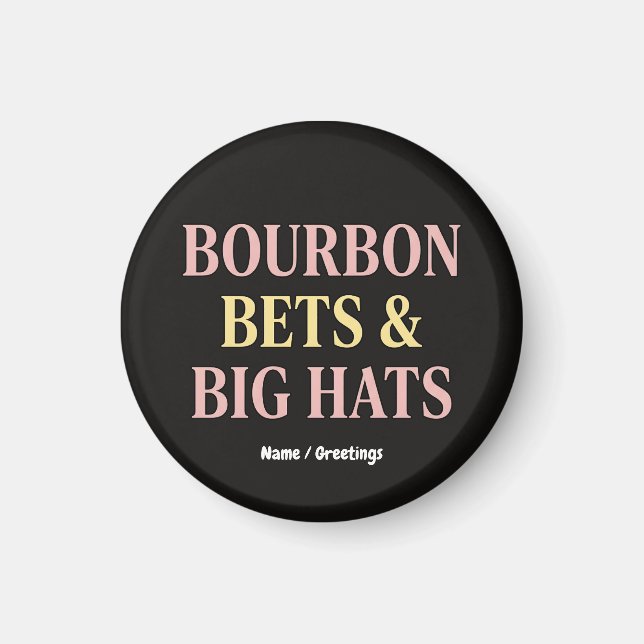 Imã Bourbon Bets & Big Hats Clube Social Retrô Cavalos (Frente)