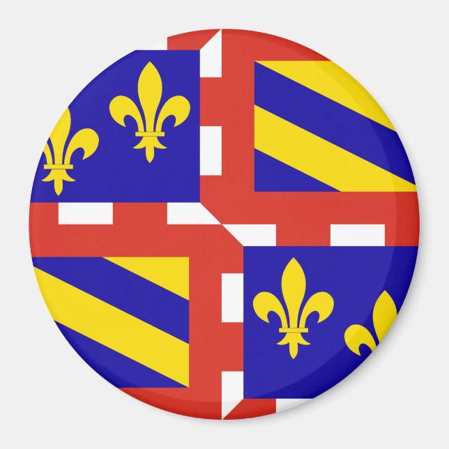 Imã Bourgogne flag Magnet (Frente)