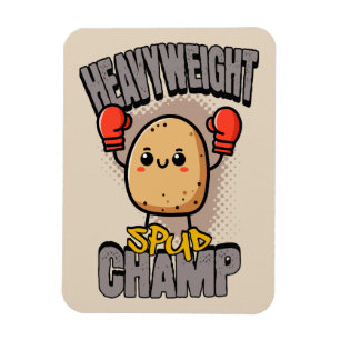 Ímã Boxe de Batata Campeão Peso-Pesado Spud