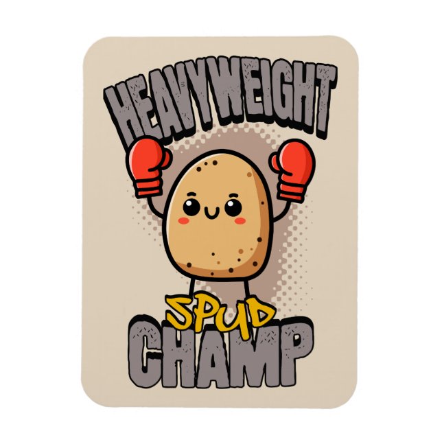 Ímã Boxe de Batata Campeão Peso-Pesado Spud (Vertical)