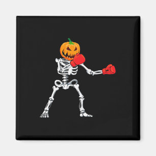 Imã Boxe de Esqueleto Halloween Abóbora Kickboxing Mma