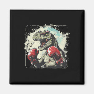 Imã Boxe Dinossauro Boxeador T-rex Kickboxing Dino Box