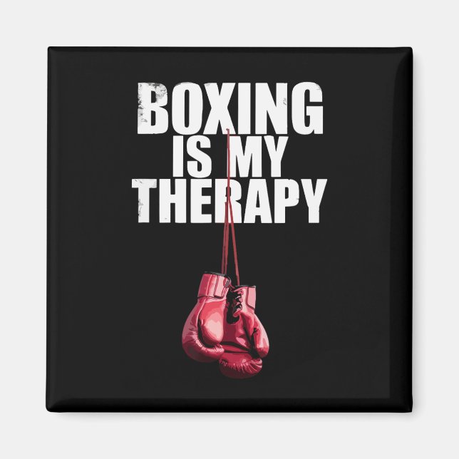 Imã Boxe É Minha Terapia Citação Boxe Kickboxing Boxea (Frente)