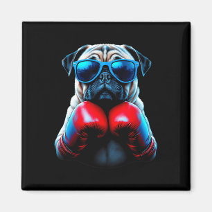 Imã Boxe Pug Cão Kickboxing Legal