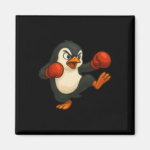 Imã Boxeador de Pinguim de Desenho Animado Legal Kickb
