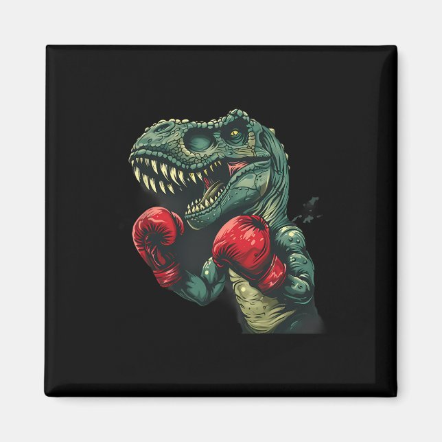 Imã Boxeador Dinossauro Boxeador Dino Kickboxing T-rex (Frente)