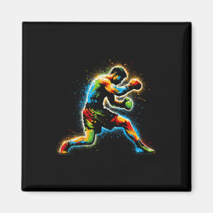 Imã Boxer Boxer Ring Arte Marcial Kickboxer Trai