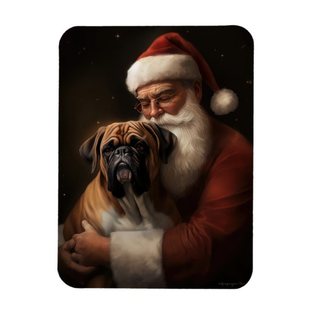Ímã Boxer com Papai Noel Natal Festivo (Vertical)