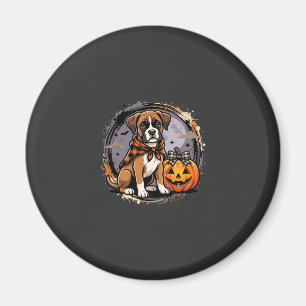 Imã Boxer Dog Halloween Abóbora Sublimação