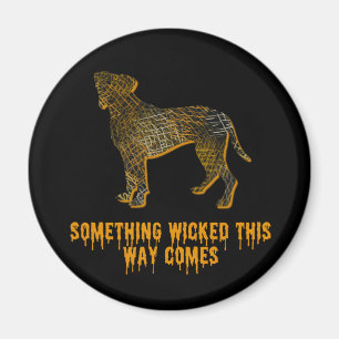 Imã Boxer Dog Silhouette Diversão Halloween Magnet