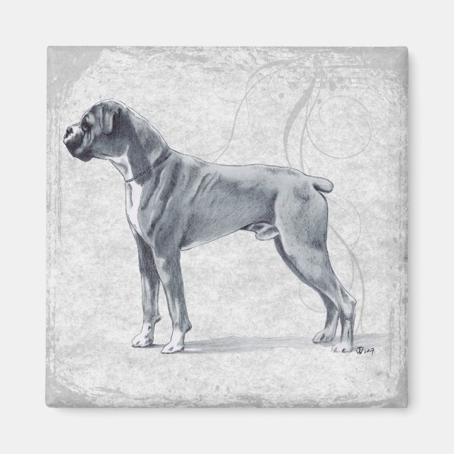 Imã Boxer Dog Stander (Frente)