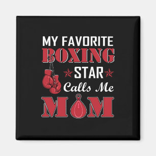 Imã Boxer Estrela de Boxe Favorita Chama Presente para