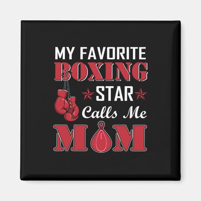 Imã Boxer Estrela de Boxe Favorita Chama Presente para (Frente)
