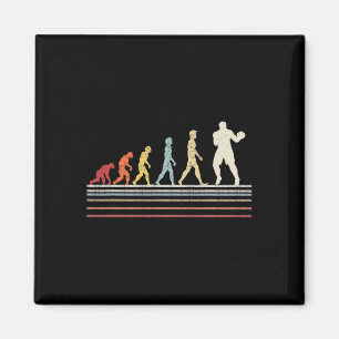 Imã Boxer Evolution Funny Boxer Gift Retro Vintage Bo
