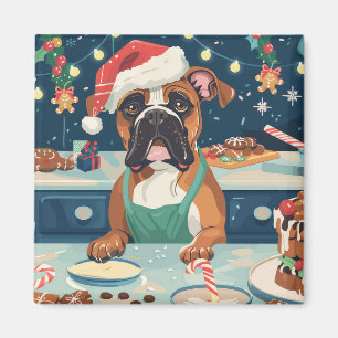 Imã Boxer Feriado de Confeitaria: Natal Festivo