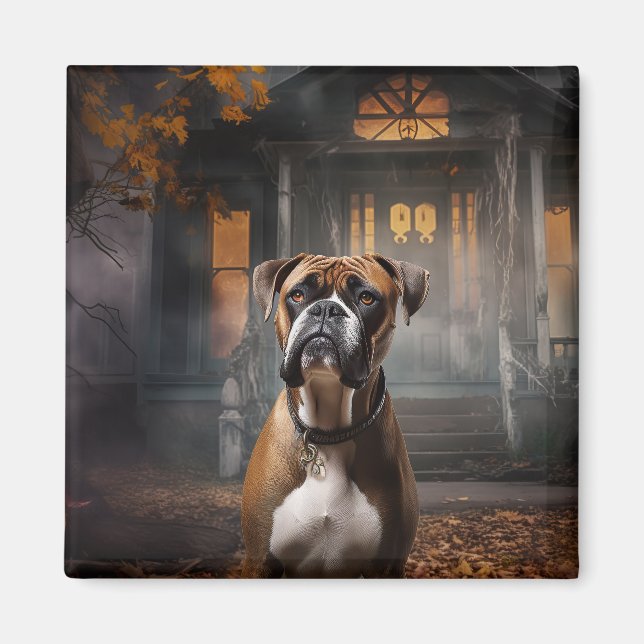Imã Boxer Halloween Scary (Frente)