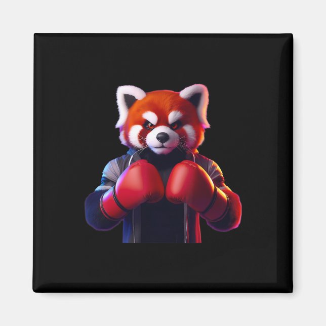 Imã Boxer Red Panda Boxer Kickboxer Mma Fighter Comba (Frente)